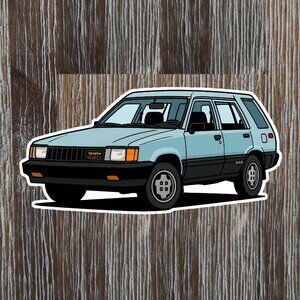TOYOTA TERCEL 4WD 3rd generation 1986-1990 Vinyl Sticker